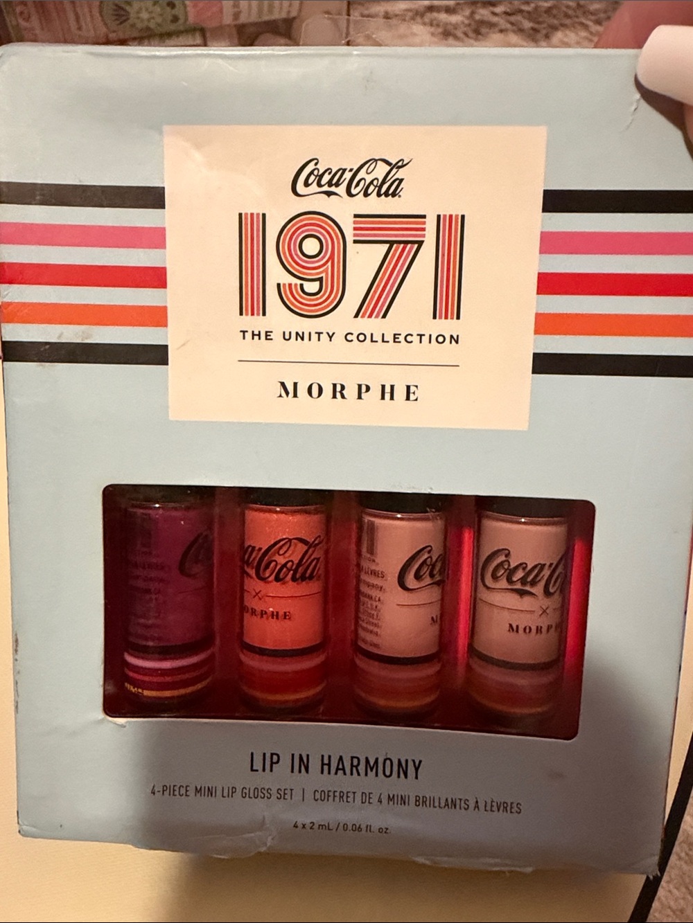 Coca-Cola x Morphe 1971 Lip in Harmony Mini Lip Gloss Set - Blue Packaging